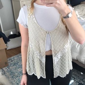 Gorgeous vintage beaded vest/top